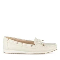 Mocassins BLANC Femme Motif Uni A Enfiler