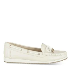 Mocassins BLANC Femme Motif Uni A Enfiler