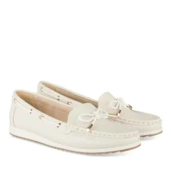 Mocassins BLANC Femme Motif Uni A Enfiler