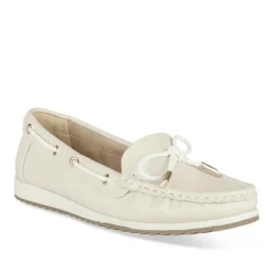 Mocassins BLANC Femme Motif Uni A Enfiler