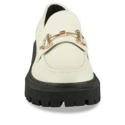 Mocassins BLANC Femme Motif Uni A Enfiler