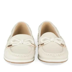 Mocassins BLANC Femme Motif Uni A Enfiler