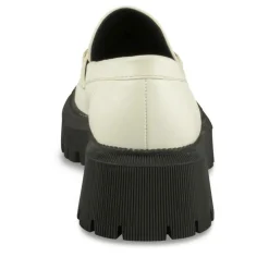 Mocassins BLANC Femme Motif Uni A Enfiler