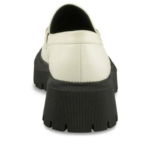 Mocassins BLANC Femme Motif Uni A Enfiler