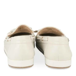Mocassins BLANC Femme Motif Uni A Enfiler