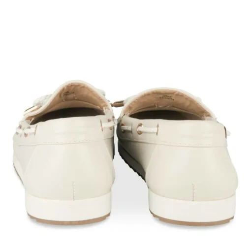 Mocassins BLANC Femme Motif Uni A Enfiler