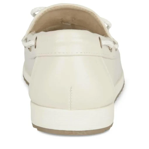 Mocassins BLANC Femme Motif Uni A Enfiler