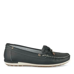 Mocassins BLEU Femme Motif Uni A Enfiler