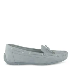 Mocassins BLEU Femme Motif Uni A Enfiler