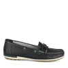 Mocassins BLEU Femme Motif Uni A Enfiler