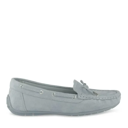 Mocassins BLEU Femme Motif Uni A Enfiler