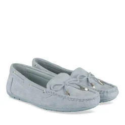 Mocassins BLEU Femme Motif Uni A Enfiler