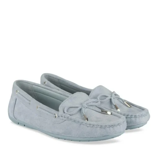 Mocassins BLEU Femme Motif Uni A Enfiler