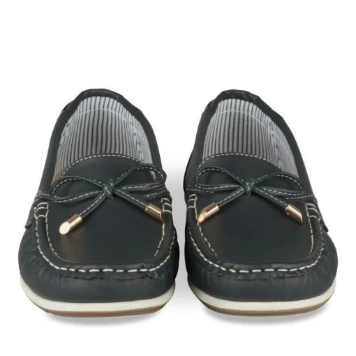 Mocassins BLEU Femme Motif Uni A Enfiler