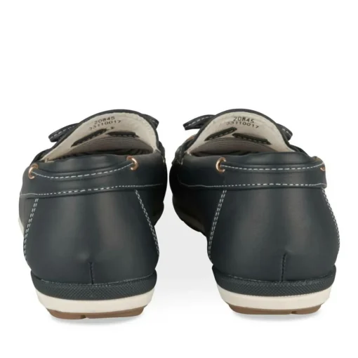 Mocassins BLEU Femme Motif Uni A Enfiler
