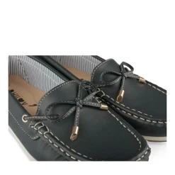 Mocassins BLEU Femme Motif Uni A Enfiler