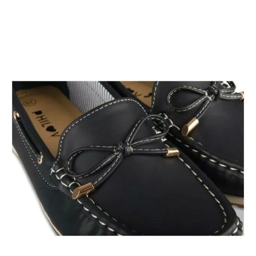 Mocassins BLEU Femme Motif Uni A Enfiler