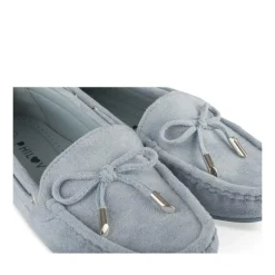 Mocassins BLEU Femme Motif Uni A Enfiler
