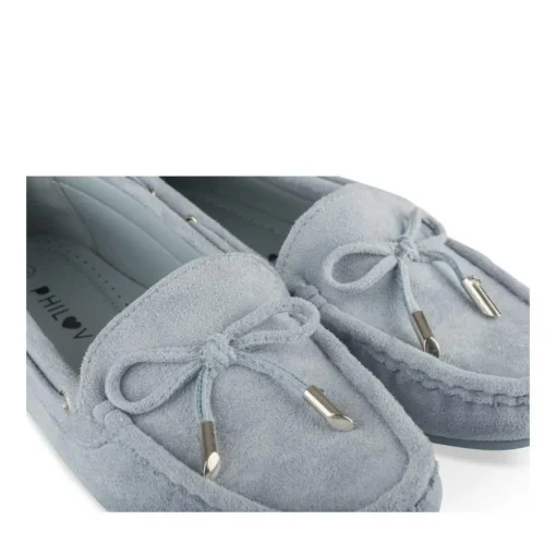 Mocassins BLEU Femme Motif Uni A Enfiler