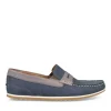 Mocassins BLEU Homme CUIR Motif Uni Elastique