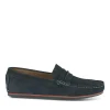Mocassins BLEU Homme CUIR Motif Uni A Enfiler