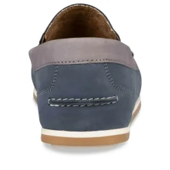 Mocassins BLEU Homme CUIR Motif Uni Elastique