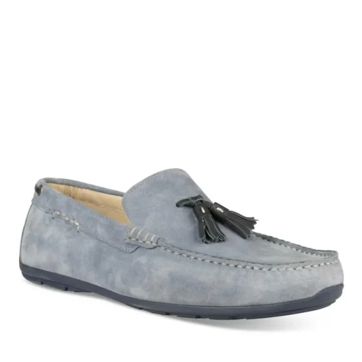 Mocassins BLEU Homme CUIR Motif Uni