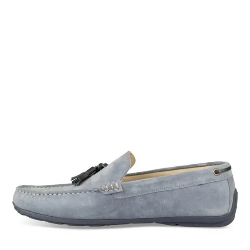 Mocassins BLEU Homme CUIR Motif Uni