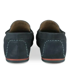 Mocassins BLEU Homme CUIR Motif Uni A Enfiler
