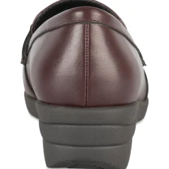 Mocassins BORDEAUX Femme Motif Uni A Enfiler