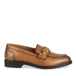Mocassins COGNAC Femme CUIR Motif Uni A Enfiler