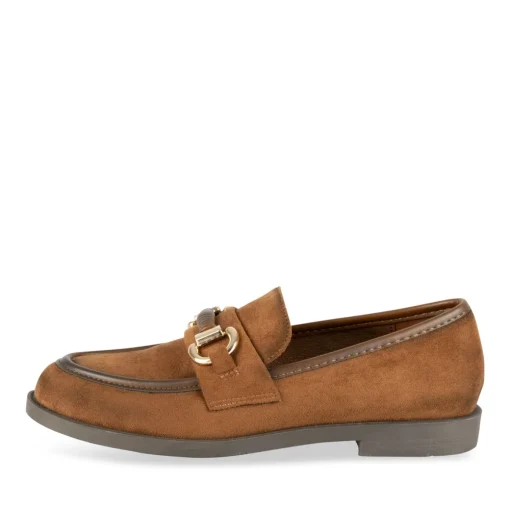 Mocassins COGNAC Femme Motif Uni A Enfiler