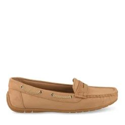 Mocassins COGNAC Femme Motif Uni A Enfiler