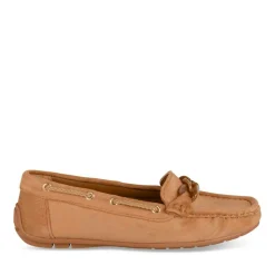 Mocassins COGNAC Femme Motif Chaîne A Enfiler