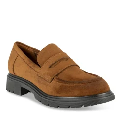 Mocassins COGNAC Femme Motif Uni Lacets