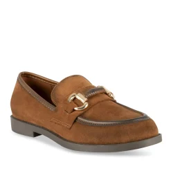 Mocassins COGNAC Femme Motif Uni A Enfiler