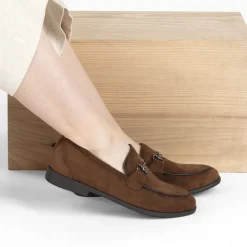 Mocassins COGNAC Femme Motif Uni Lacets