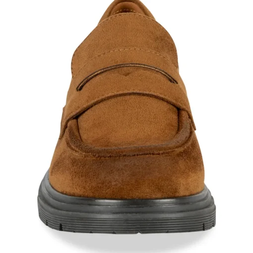 Mocassins COGNAC Femme Motif Uni Lacets