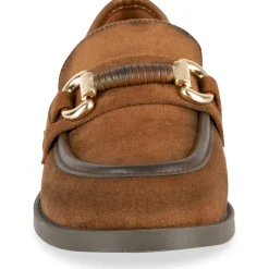 Mocassins COGNAC Femme Motif Uni A Enfiler