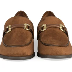 Mocassins COGNAC Femme Motif Uni A Enfiler