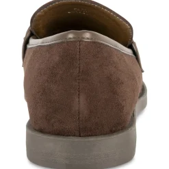 Mocassins COGNAC Femme Motif Chaîne Lacets