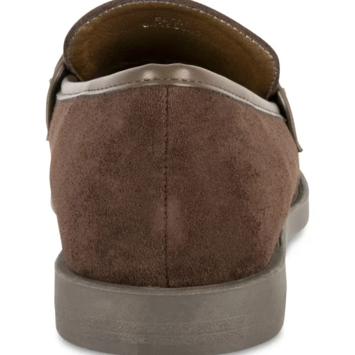 Mocassins COGNAC Femme Motif Chaîne Lacets