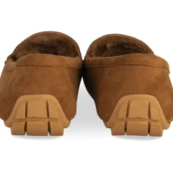 Mocassins COGNAC Femme Motif Fausse Fourrure A Enfiler