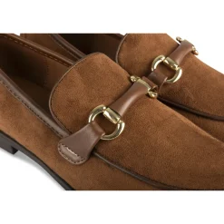 Mocassins COGNAC Femme Motif Uni A Enfiler