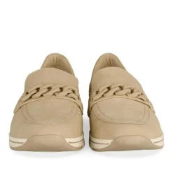 Mocassins Confort BEIGE Femme Motif Uni A Enfiler