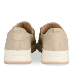 Mocassins Confort BEIGE Femme Motif Uni A Enfiler