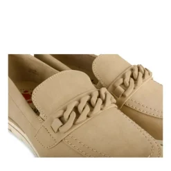 Mocassins Confort BEIGE Femme Motif Uni A Enfiler