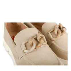 Mocassins Confort BEIGE Femme Motif Uni A Enfiler