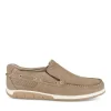 Mocassins Confort BEIGE Homme CUIR Motif Uni A Enfiler