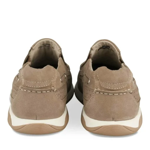 Mocassins Confort BEIGE Homme CUIR Motif Uni A Enfiler